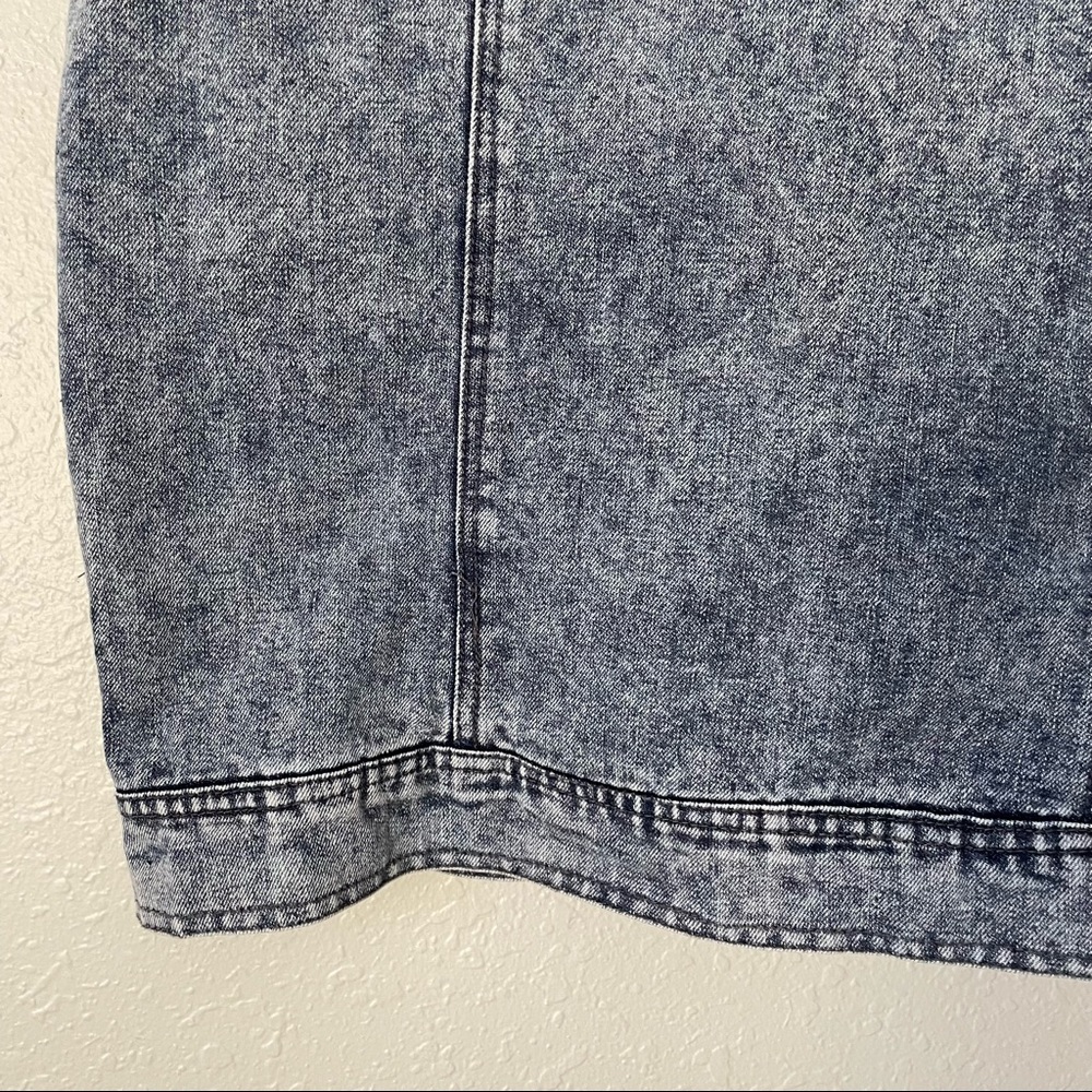 Carbon vintage look acid wash distressed denim vest M - Picture 8 of 9